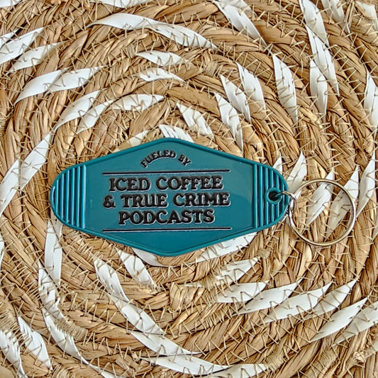 Iced Coffee & True Crime Keychain