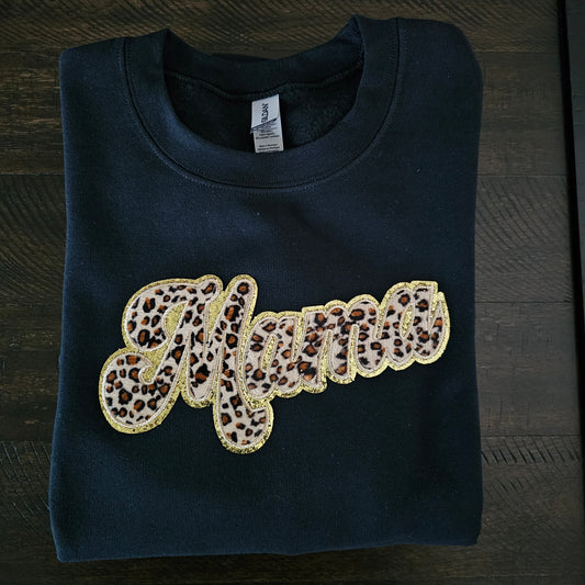Leopard Mama Patch Crewneck