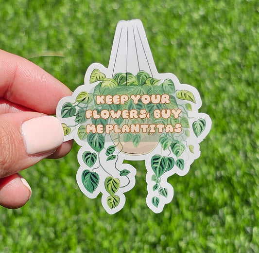 Buy Me Plantitas Sticker