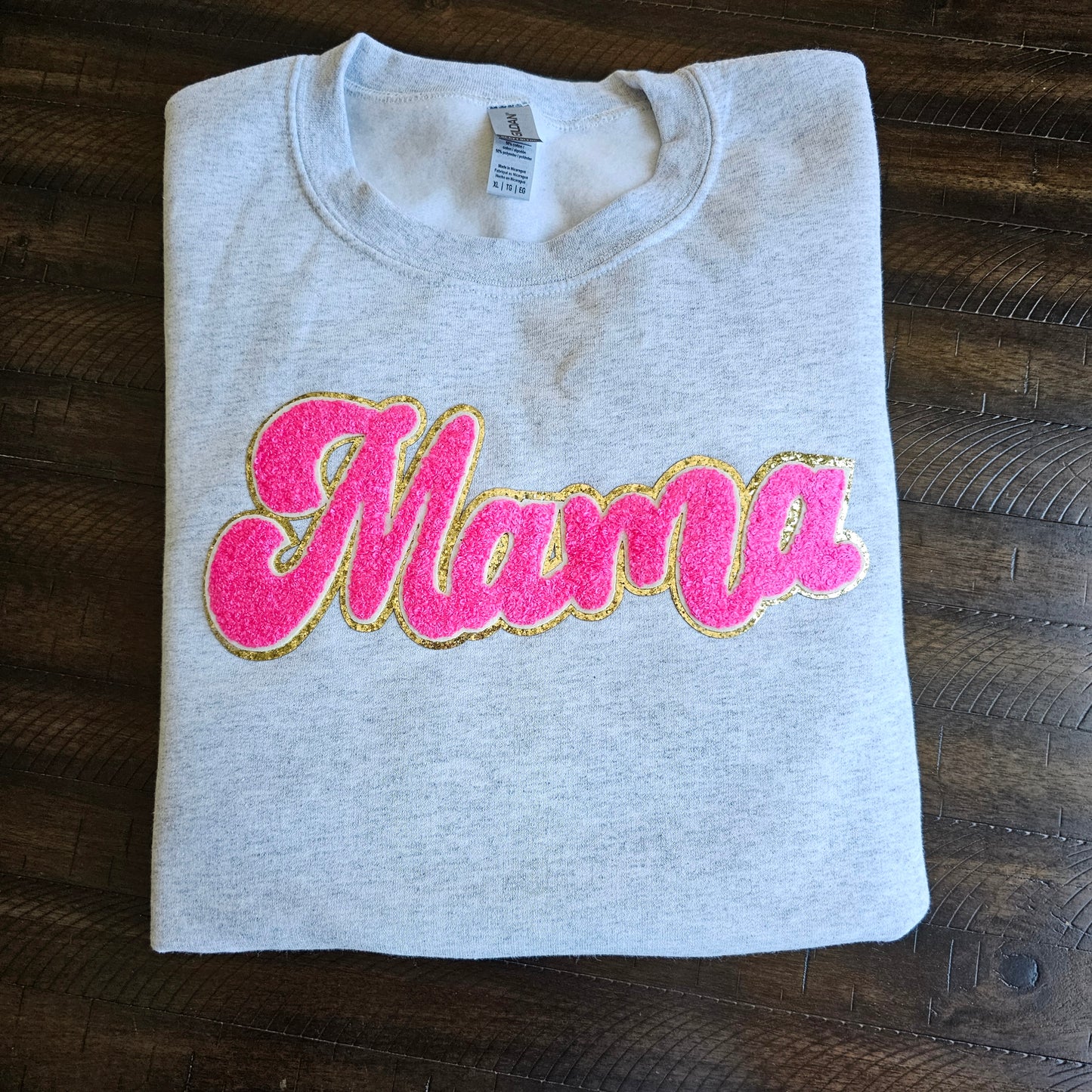 Mama Pink Patch Crewneck Sweater