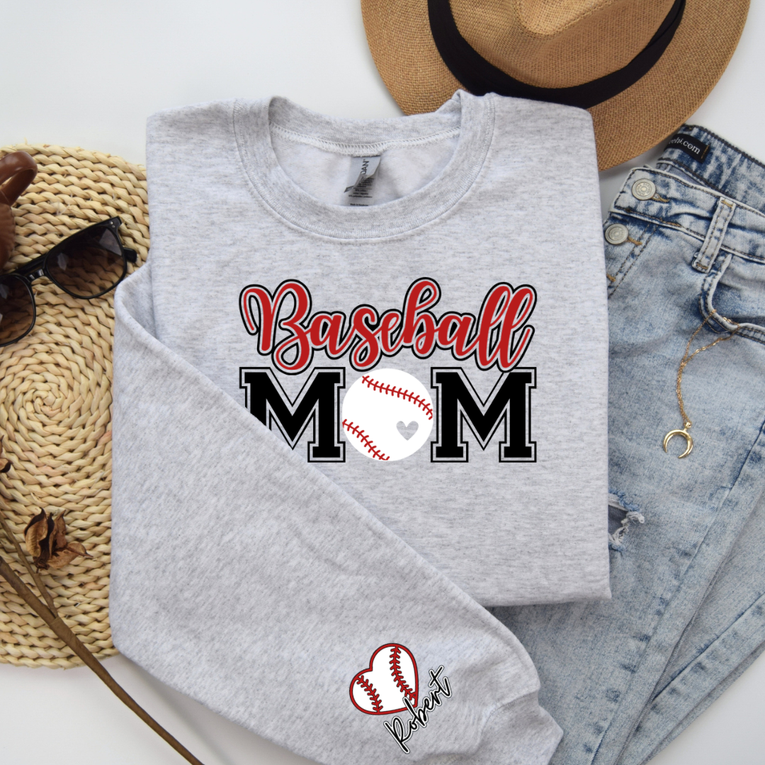 Personalized Baseball Mom Crewneck