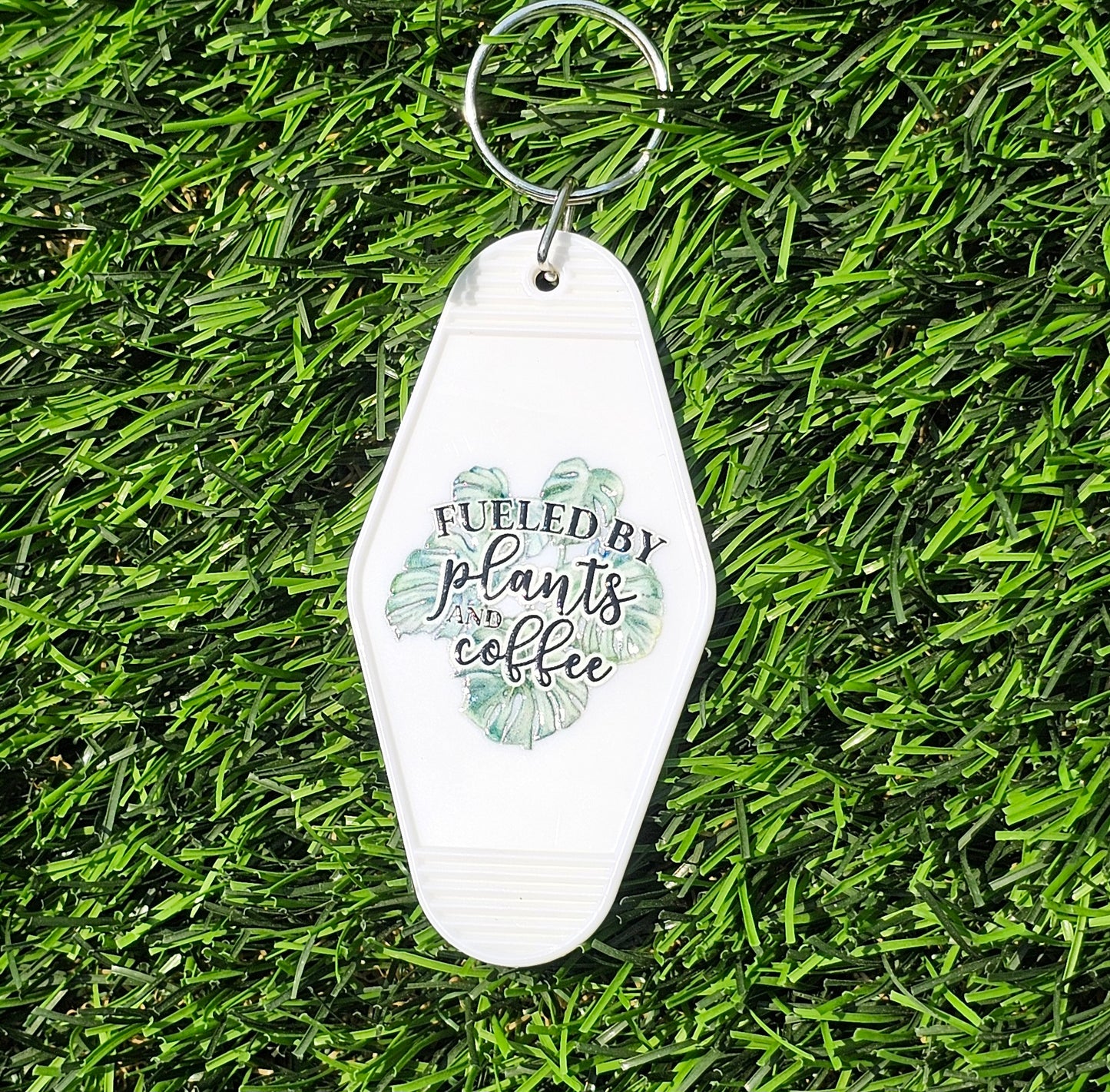 Fueled by Plants and Coffee Keychain