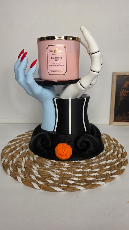 Jack & Sally-Inspired Candle Holder